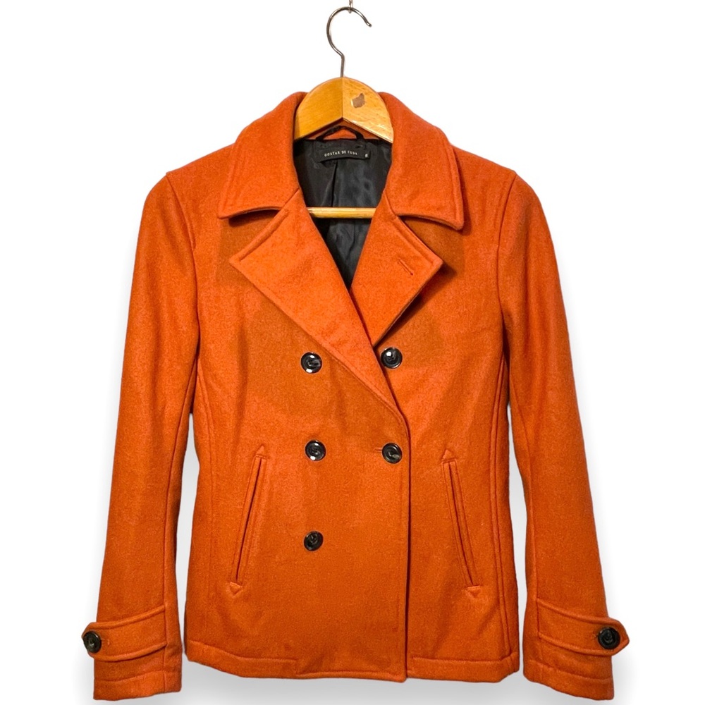 Gostar De Fuga Women's Wool Peacoat in Burnt Orange - Size 44